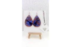 Teardrop Wooden Abstract Earrings #2