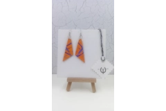 Triangle Wooden Abstract Earrings #2