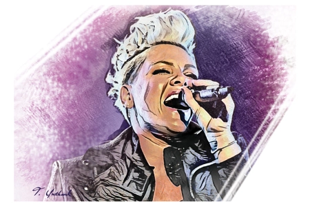 Pink Digital Art Print #1