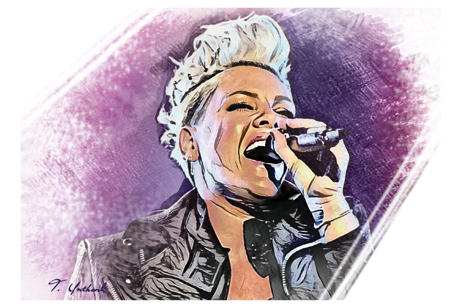 Pink Digital Art Print #1