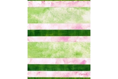 Pink and Green Stripes Print