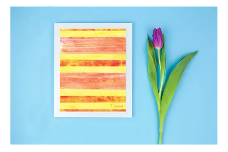 Red and Yellow Stripes Print