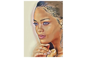 Rihanna Digital Art Print