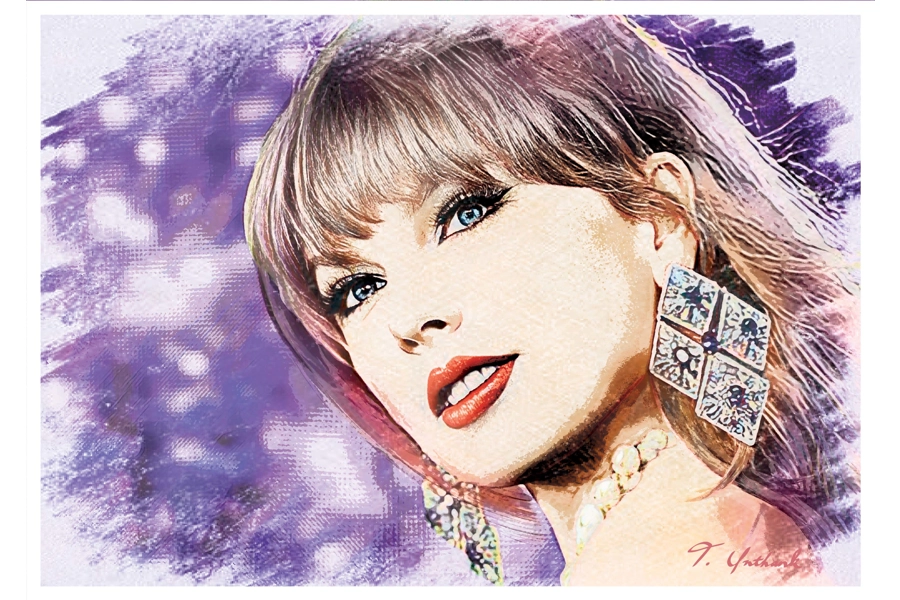 Taylor Swift Digital Art Print #1