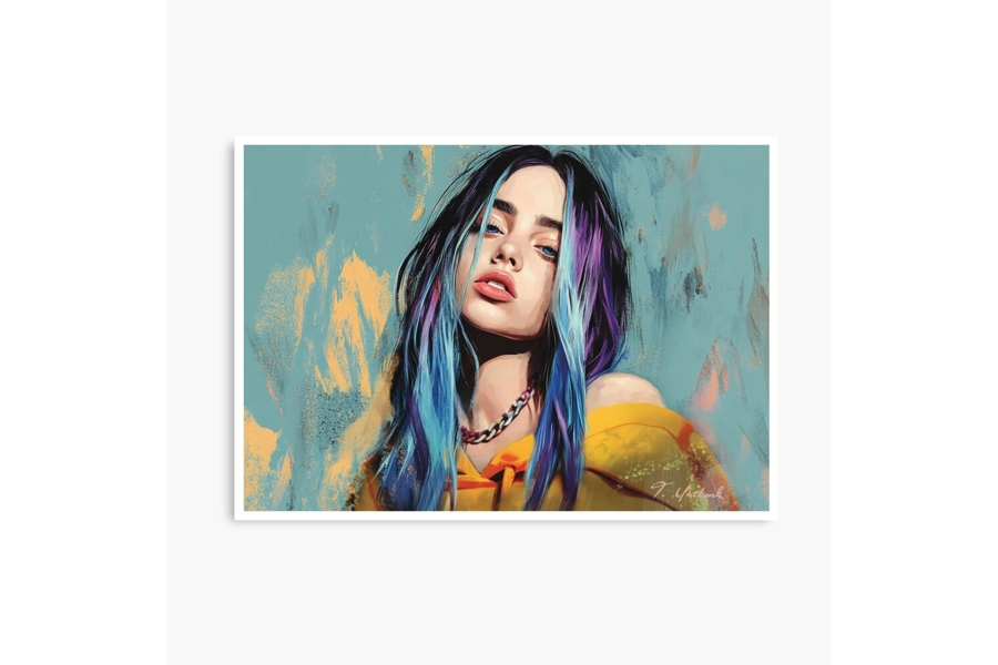 B. Eilish Digital Art Print B. Eilish Digital Art Print