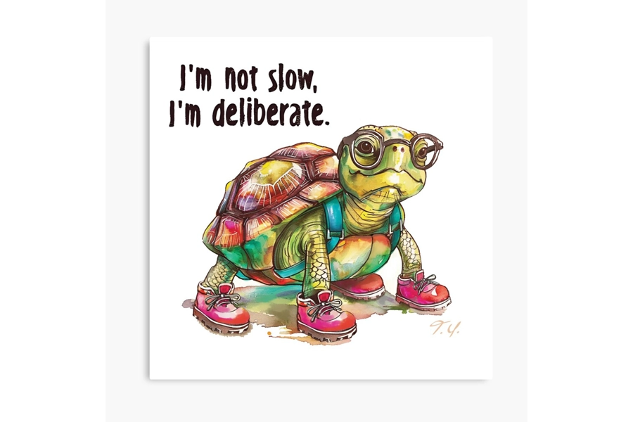 Positive Turtle Digital Art Print Positive Turtle Digital Art Print