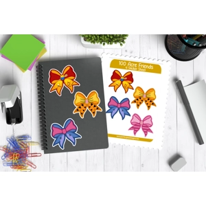 Magical Character Bow Sticker Sheets