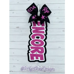 Encore Glitter Dance Bag Tag