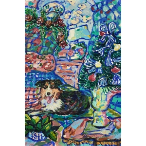 Mini australian sheperd in a..