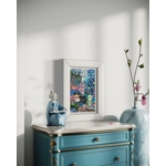 Mini australian sheperd in a festive bedroom