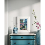 Mini australian sheperd in a festive bedroom