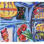 Pet in a Matisse inspired interior