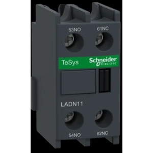 LADN11 Schneider Auxiliary Contact Block 1NO/1NC, 2 Contact, Front Mount, 10 A