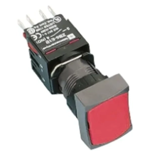 XB6DA42B Schneider Flush Red - Momentary, Harmony XB6 Series, 16mm Cutout, Rectangular