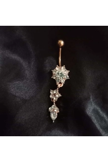 Lotus flower belly ring