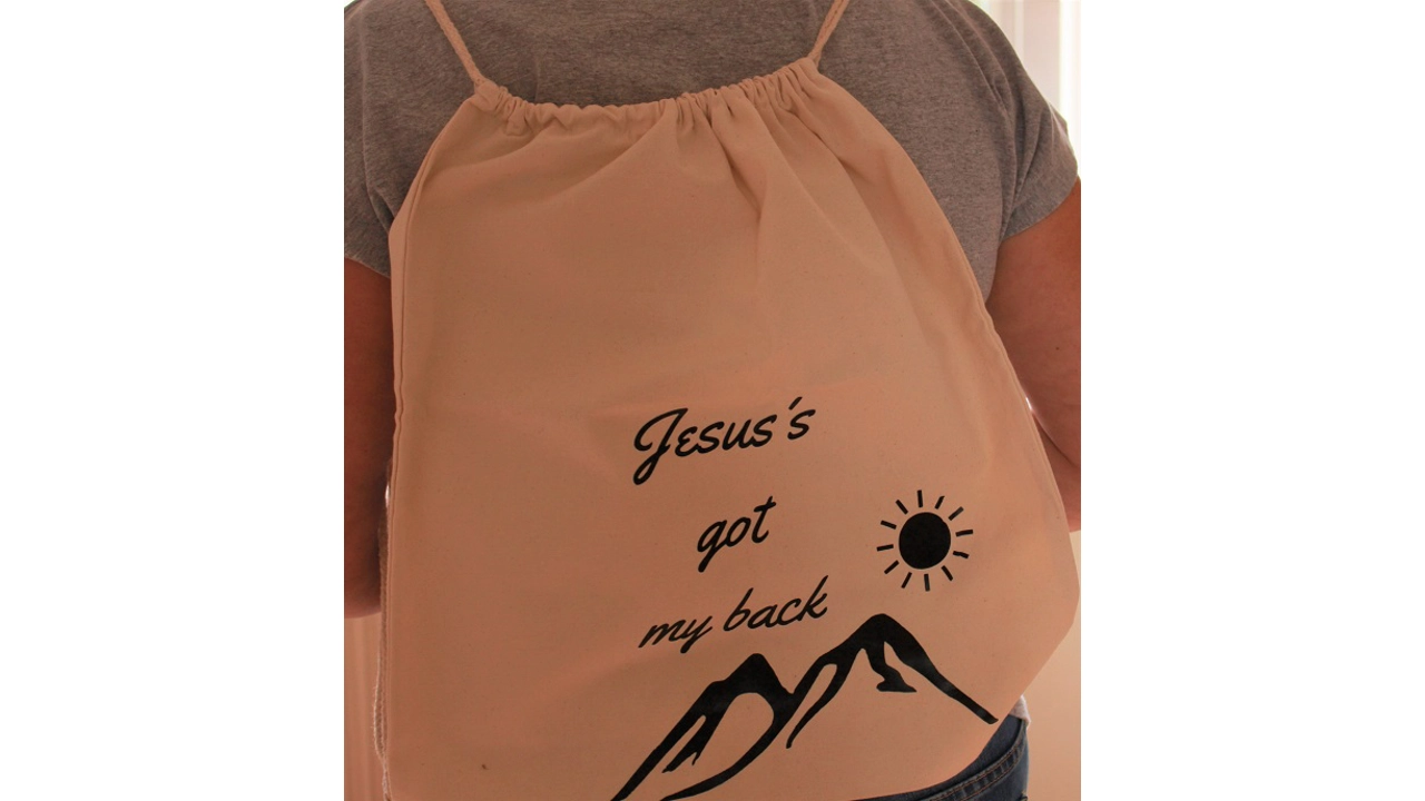 @Jesus has got my back' bag
