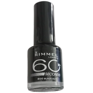 Rimmel 60 Seconds Nail Polish 800 Black Out 8ml