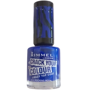Rimmel Crazy Top Coat Nail Polish 030 Rocking Royal 8ml