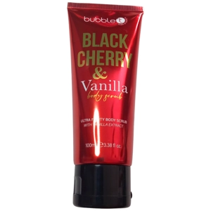BubbleT Black Cherry & Vanilla Body Scrub 100ml Ultra Fruity Skin Care Exfoliate