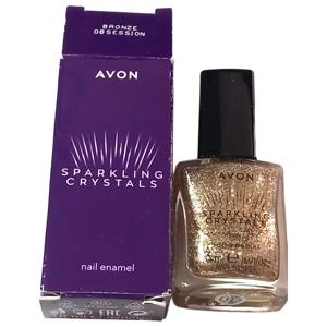 Avon Nail Polish Varnish 10ml Bronze Obsession Sparkling Crystals Enamel Nails