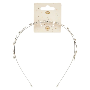 Boots Vine Leaves Headband x1 Silver Diamante Hair Accessory Metal Sparkle Shine
