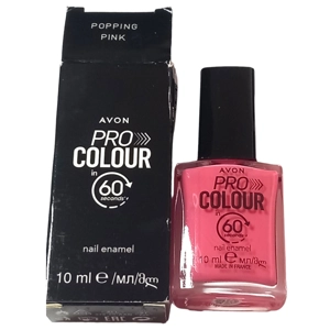 Avon Nail Polish Varnish 10ml Popping Pink Nails Pro Colour 60 Seconds Shine