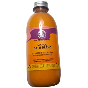 Body Shop Bubble Bath 250ml Mango Blend Hydrating Dry Skin Bathing Foam Scent