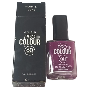 Avon Nail Polish Varnish 10ml Plum & Done Pro Colour 60 Seconds Enamel Nails
