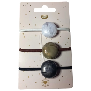 Boots Bobbles Precious Stone Neutral Earth 3s Hair Accessory Colour Ponybands