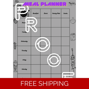 Weekly Meal Planner: Family Budget Printable Template (A4 Digital Download)