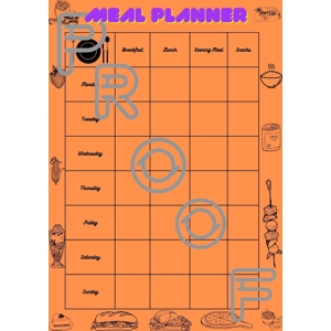 Weekly Meal Planner: Family Budget Printable Template (PDF Digital Download)