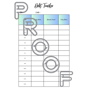 Debt Tracker Printable: Monthly Repayment Progress Record (PDF Download)