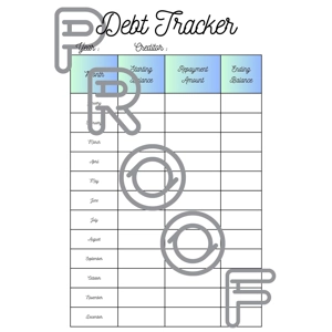 Debt Tracker Printable: Monthly Repayment Planner (Digital Download)
