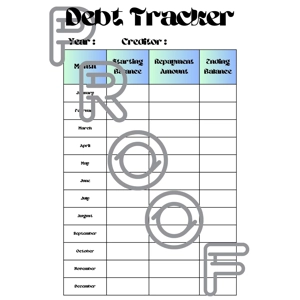 Debt Tracker Printable: Monthly Repayment Progress (PDF Download)