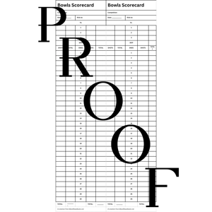 Lawn Bowls Scorecard: Minimalist Tally Tracker (PDF)