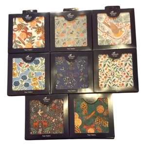 Festive Paper Table Napkins - Bluebell & Lark Plastic-Free 3ply 33cm x 33cm Xmas