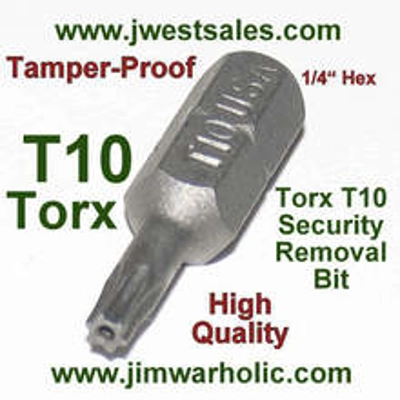 Torx T10 Security Bit Tamper Proof Torx T10 Security Bit Tamper Proof