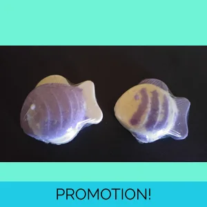2PC FISH BATH BOMBS LAVENDER