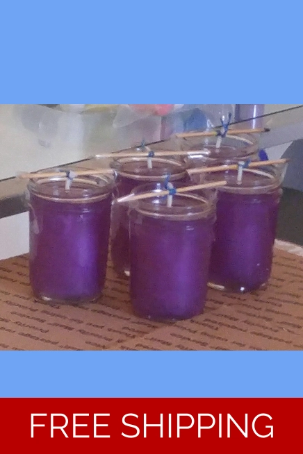 8 OUNCE MASON JAR CANDLES PURE SOY WAX SET OF 2