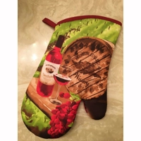 Wine Themed Oven Mitt