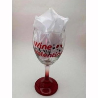 Wine Is My Valentine Wine Glass