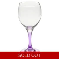 Purple Stemmed Wine Glass