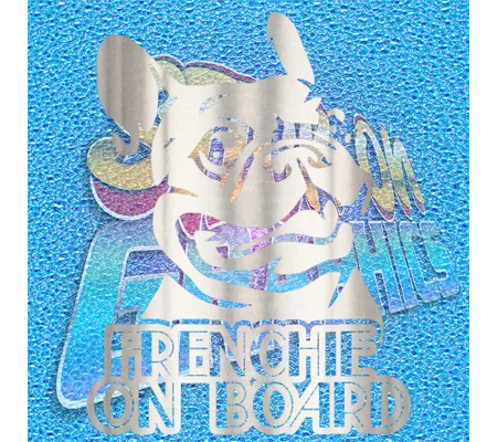 French Bulldog On Board Neg