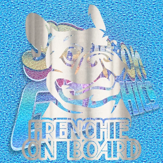 French Bulldog On Board Neg