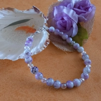 Purple and White Bracelet