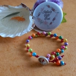 Double Stranded Button Bracelet - AB Shimmer Double Stranded Button Bracelet - AB Shimmer