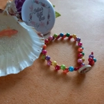 Double Stranded Button Bracelet - AB Shimmer Double Stranded Button Bracelet - AB Shimmer