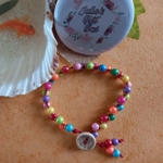 Double Stranded Button Bracelet - AB Shimmer Double Stranded Button Bracelet - AB Shimmer