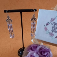 Amanda Crystal Earrings - Tanzanite