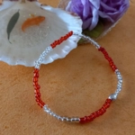 Anklet - Red and White Anklet - Red and White